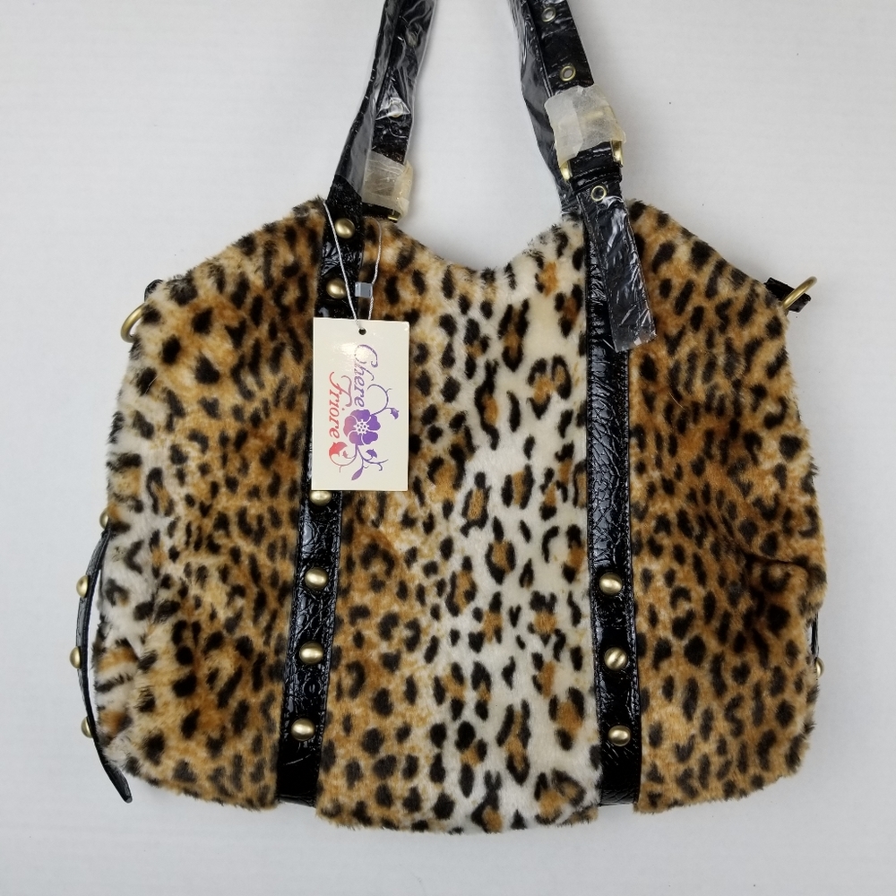 Women's Leopard Print Purse Handbag